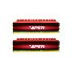 KIT DDR4 PATRIOT “VIPER 4”  16GB (2x8GB) 3200Mhz CL16 – RED – PV416G320C6K