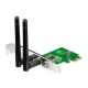SCHEDA WIRELESS ASUS PCE-N15 PCI-Express 300M 802.11n, 2 antenne staccabili
