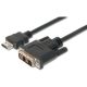 CAVO ADATTATORE M/M HDMI a DVI-D DIGITUS da HDMI 19 POLI TIPO A a DVI-D 18+1 POLI – 2MT