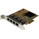 STARTECH Adattatore Scheda di Rete Ethernet Gigabit PCI express PCIe NIC a 4 porte
