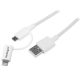 STARTECH Cavo 2 in 1 USB a Lightning 8 pin o Micro USB – cavo di ricarica o sincronizzazione da 1m