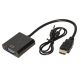 ADATTATORE LINK HDMI/VGA M/F CON AUDIO  3,5 mm, 15cm